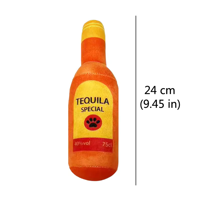 Squeaky Alcohol Bottle Dog Toy