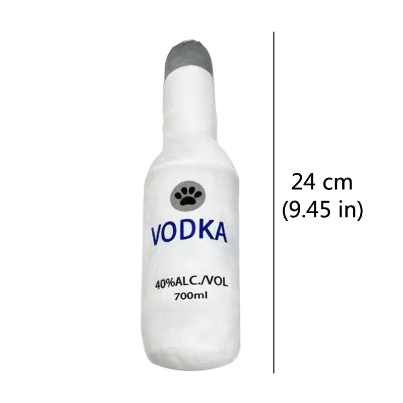 Squeaky Alcohol Bottle Dog Toy