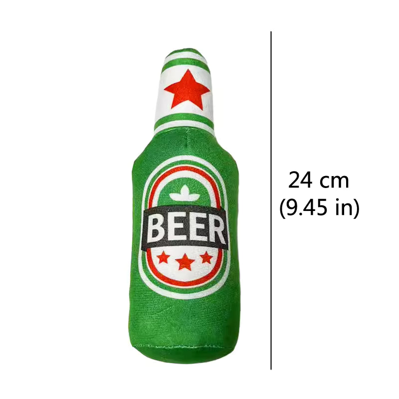 Squeaky Alcohol Bottle Dog Toy