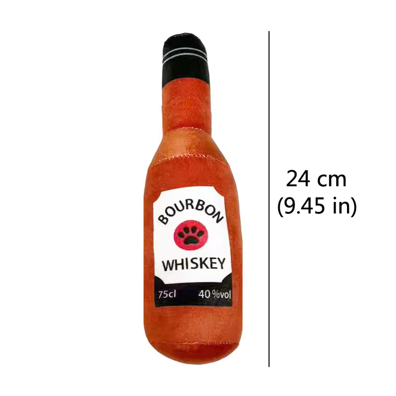 Squeaky Alcohol Bottle Dog Toy